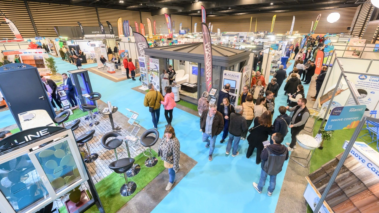 Stands sur le salon vue de haut